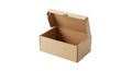 Open Cardboard Box on Black Background Royalty Free Stock Photo