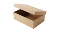 Open Cardboard Box on Black Background Royalty Free Stock Photo