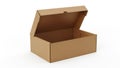 Open cardboard box isolated on white background Royalty Free Stock Photo