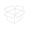 Open cardboard box symbol - illustration Royalty Free Stock Photo