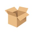 Open cardboard box symbol - illustration Royalty Free Stock Photo