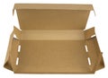 Open cardboard box with a lid Royalty Free Stock Photo