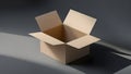 Open Cardboard Box with Shadow Play open box empty box Royalty Free Stock Photo