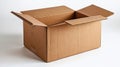 Open Cardboard Box on White Background Royalty Free Stock Photo