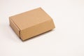 An open cardboard box on a white background. Royalty Free Stock Photo