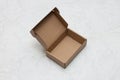 An open cardboard box on a white background. Royalty Free Stock Photo