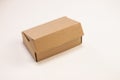 An open cardboard box on a white background. Royalty Free Stock Photo