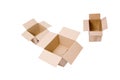 Open Cardboard Packages Royalty Free Stock Photo