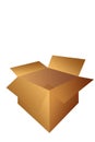 Open Cardboard Shipping Box Illustration Royalty Free Stock Photo