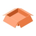 Open carton box icon, isometric style Royalty Free Stock Photo