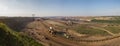 Open-cast brown coal mining garzweiler germany panoramic view Royalty Free Stock Photo