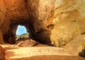 Open cave at One Thousand Steps Beach Royalty Free Stock Photo