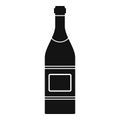 Open champagne bottle icon, simple style