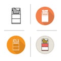 Open cigarette pack icon