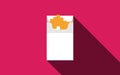 Open cigarettes pack box flat style white illustration Royalty Free Stock Photo