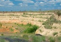 An open clay pit Royalty Free Stock Photo