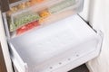 Open clean fridge freezer container