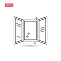 Open clean window vector icon design isolated