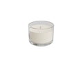 Open clear glass candle jar isolated on transparent background 3D render