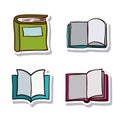 Open and close book and literature design Royalty Free Stock Photo