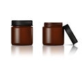 Open And Close Brown Glass Jar For Cosmetic Cream