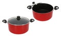 Open and close lid image of a Dutch oven Royalty Free Stock Photo