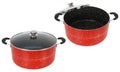 Open and close lid image of a Dutch oven Royalty Free Stock Photo