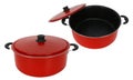 Open and close lid image of a Dutch oven Royalty Free Stock Photo