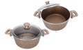 Open and close lid image of a Dutch oven Royalty Free Stock Photo