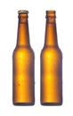 Open and closed beer bottle Royalty Free Stock Photo