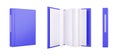 Open and closed blue book 3D illustration
