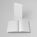 Open and closed books with blank pages Royalty Free Stock Photo