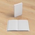 Open and closed books with blank pages Royalty Free Stock Photo