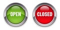 Open closed Button Icon Glossy 3D Royalty Free Stock Photo
