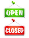 Open and Closed Door Signs Royalty Free Stock Photo