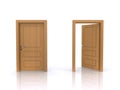 Open and closed doors Royalty Free Stock Photo