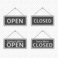 Open Closed Hanging sign Royalty Free Stock Photo
