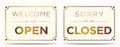 Open and Closed Retro door signs