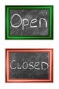 Open and closed signs Royalty Free Stock Photo