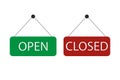 Open and closed signs. Vector design icon Royalty Free Stock Photo