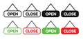 Open and closed thin line sign set Royalty Free Stock Photo