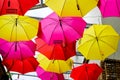 Open Colourful Unbrellas Camden Market, London UK