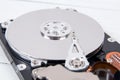 Open computer hard disk drive HDD closeup Royalty Free Stock Photo