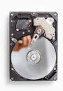 Open computer hard disk