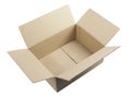 Open corrugated cardboard box Royalty Free Stock Photo