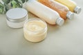 Open cosmetic cream container