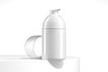 Open Cosmetic dispenser for cream, gel. Beauty product package, blank template of white container. 3d rendering.
