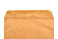 open craft brown envelope close-up isolated Royalty Free Stock Photo