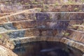 Open cut gold mine and water reservoir in regional Australia Royalty Free Stock Photo