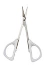 Open cuticle scissors isolated on white background, clipping path Royalty Free Stock Photo